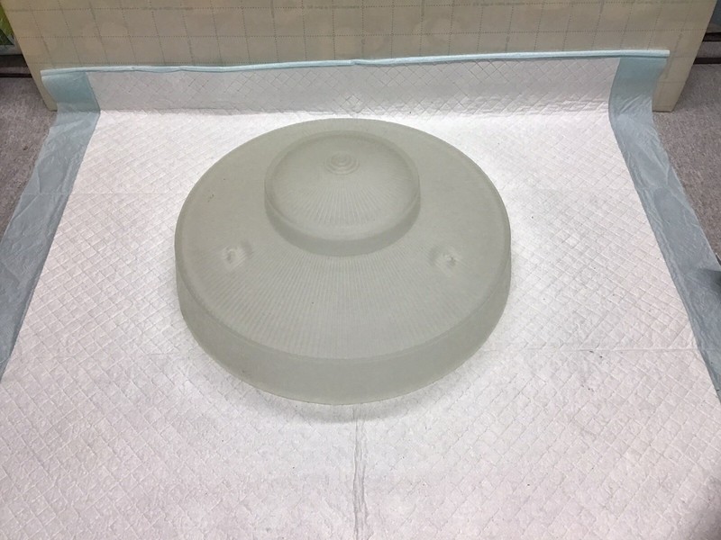 VINTAGE OLD FROSTED GLASS PATTERN CEILING LIGHT FIXTURE SHADE??