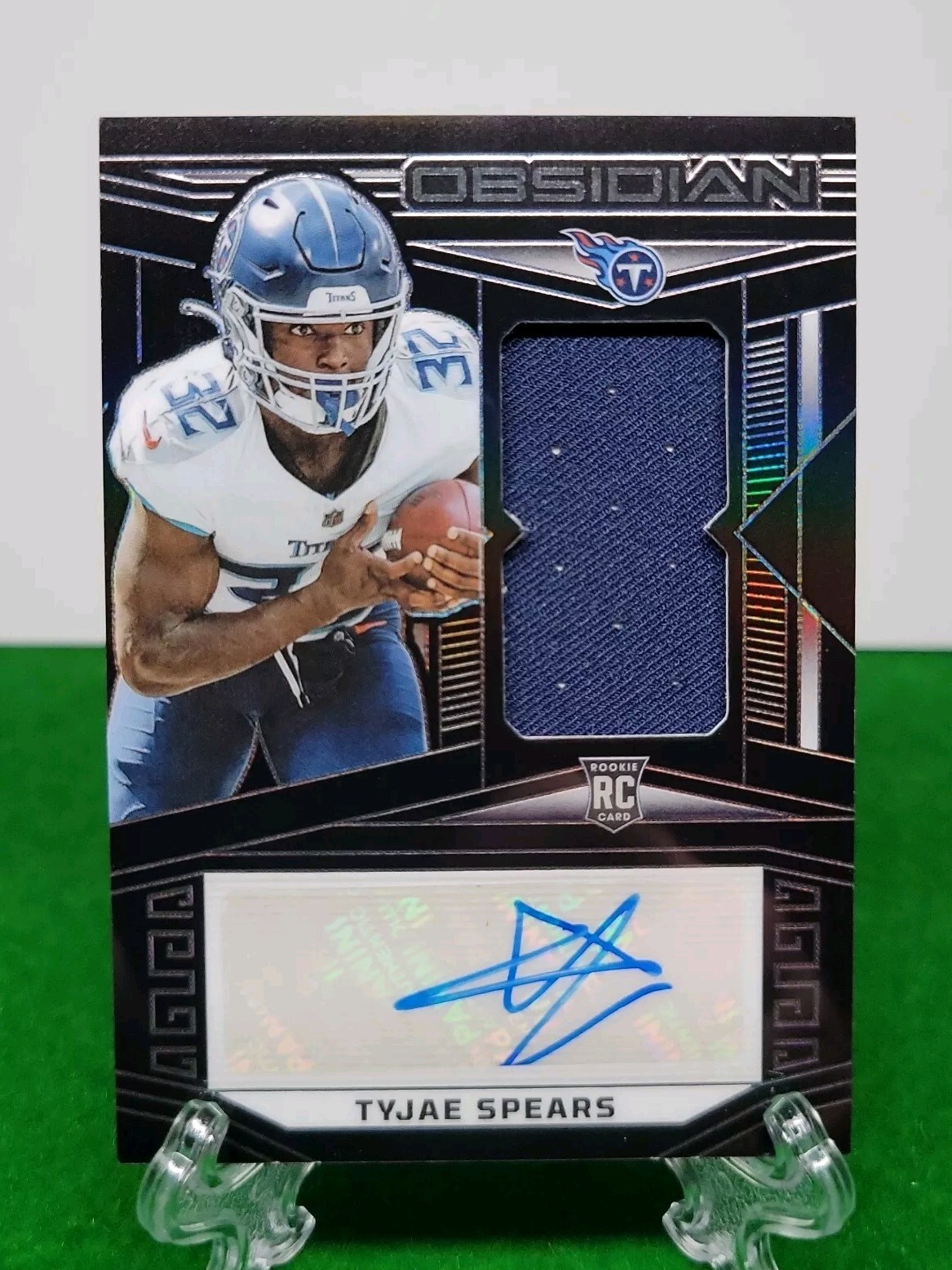 Tyjae Spears 4/199 2023 Obsidian Rookie Patch Auto RPA No. 201