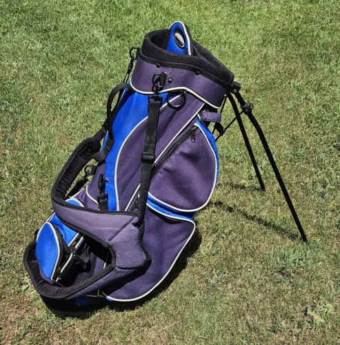 Adams Golf USA Made Stand Bag Blue Purple Dual Strap Carry Lightweight 4-Way⛳