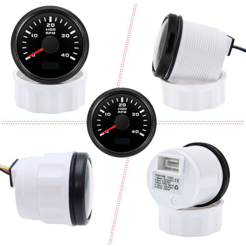 2" 52mm Waterproof Rev Counter Tachometer 0-4000RPM Gauge for Boat Car Truck ATV - Picture 17 of 17
