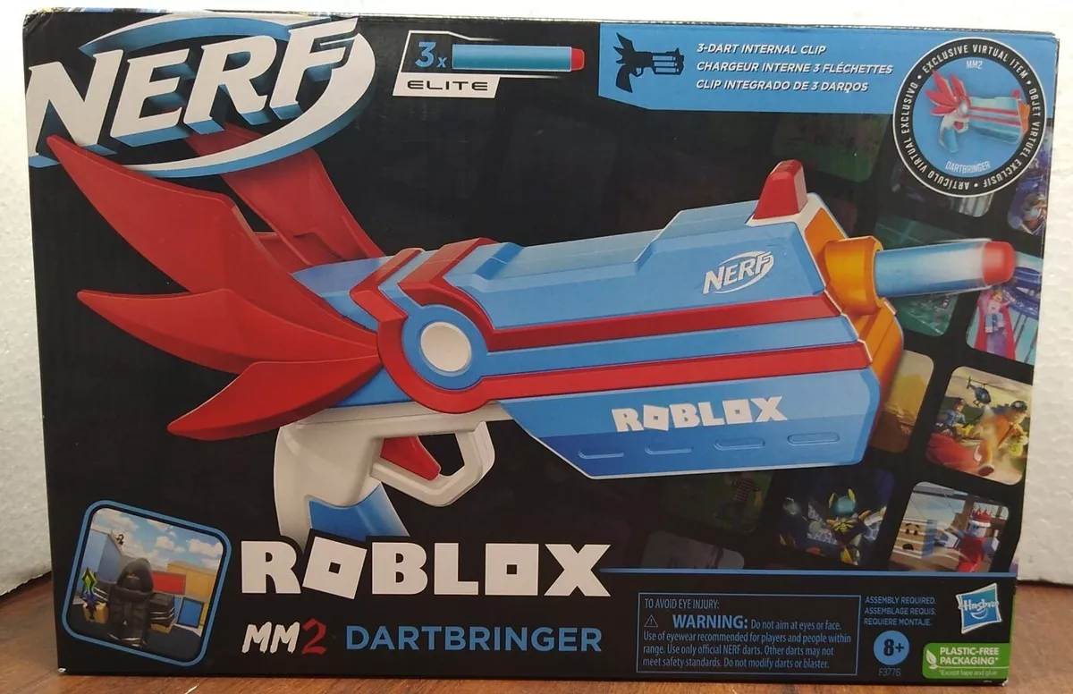 Nerf Roblox MM2 Dartbringer Plastic Gun 3 Dart Internal Clip GUN ONLY