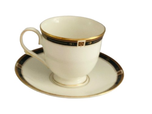 Lenox Classics Collection Regency schwarz Muster Teetasse und Untertasse