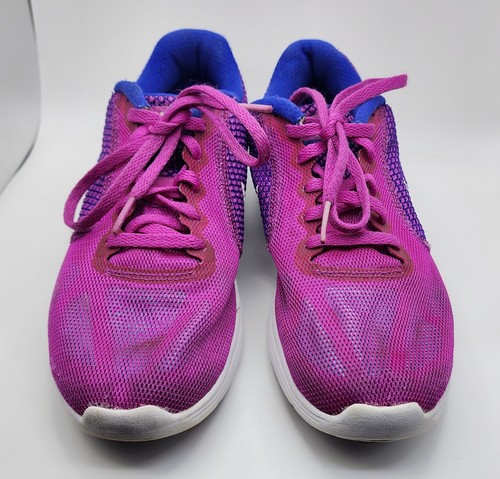Nike Shoes Womens Size 7 Revolution 3 Purple Blue Athletic Running Sneakers - Picture 2 of 10