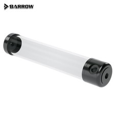 Barrow Acrylic Clear Tube Reservoir 50mm x 280mm G1/4" Black for Water Cooling