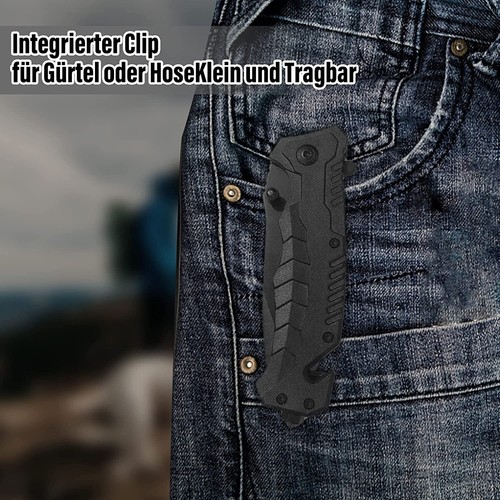 Outdoor Edelstahl Klappmesser Taschenmesser Taschenwerkzeug Multifunktion Campin - Bild 6 von 23