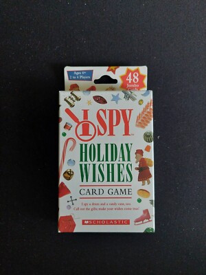 I SPY Holiday Wishes Card Game Family Kids 2006 Scholastic NIB 48 Jumbo Cards 