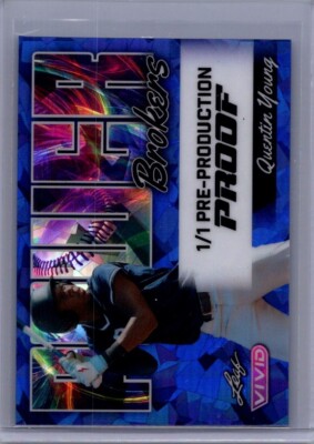 Quentin Young 2024 Leaf Vivid Baseball 1/1 Pre Production Proof