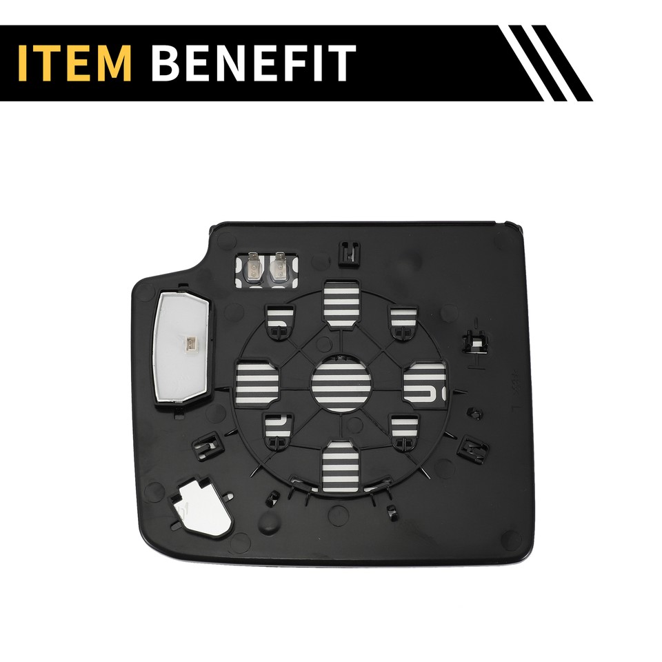Heated Left Side Mirror Glass Replacement for GMC Sierra 2500 3500 HD