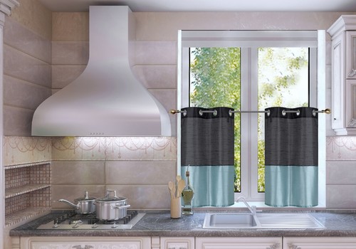 1 SET TIER SMALL PANEL 2-TONE SILKY WINDOW CURTAIN SEMISHEER UNLINED NEW - 第 8/21 張圖片