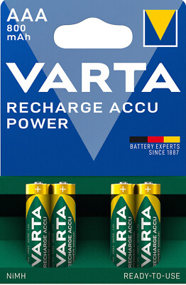 4x Varta 800mAh baugleich Phone AAA Micro ready2use Akku (1x4er Blister) 56703