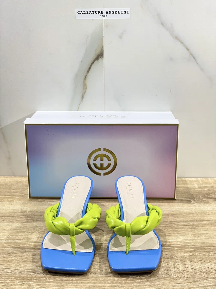 Cecelia New York Sandalo Donna Verde Casual Luxury Woman Sandal 38.5 - Imagen 2 de 4