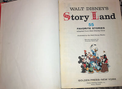 Walt Disney's Story Land Hardcover 1962 Vintage Golden Book 55