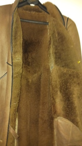 Wunderbare Winterjacke, antikbraun, gewachsenes Lammfell, Lammnappaleder, Gr.38/ - Bild 2 von 6