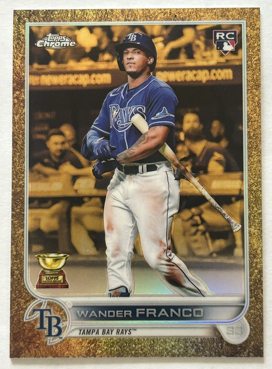 2022 Topps Chrome Gilded Wander Franco RC Rookie #68/99 Gold Etch Refractor