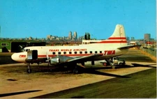 Trans World Airlines TWA Martin 404 Chrome Post Card - N40425 - Mint