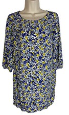OLD NAVY Women's Size Medium Floral Blue Ditsy Yellow Dress