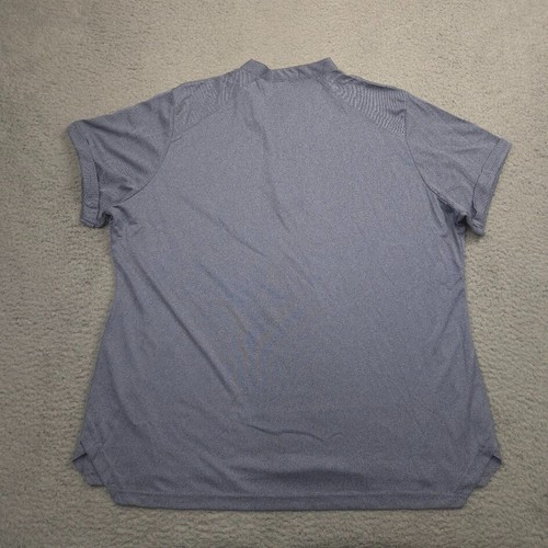 McDonalds Staff Uniform Shirt 2XL Blue Quarter Zip Moisture Wicking Polyester - Picture 16 of 17
