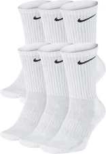 Nike 6 Pack Socks Unisex Everyday Cushioned Crew, L