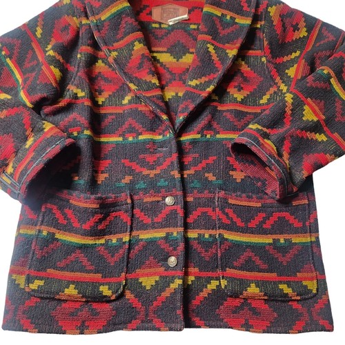 Vintage Woolrich Aztec Southwest Jacket Wool Made In USA 90s Large - Picture 2 of 14