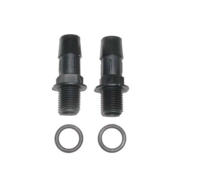 Swiftech NPSM1-2 LEGACY 1/4'' NPSM BLACK NYLON BARB FITTINGS (2 Pack)