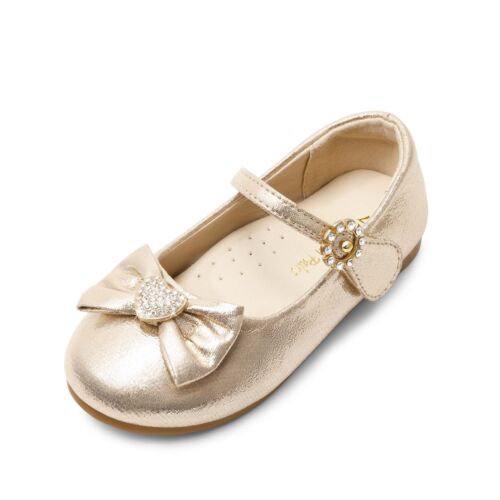 Baby Girls Toddlers Flat Shoes Rhinestone Ballerina Flats Wedding Party Shoes - Picture 20 of 21