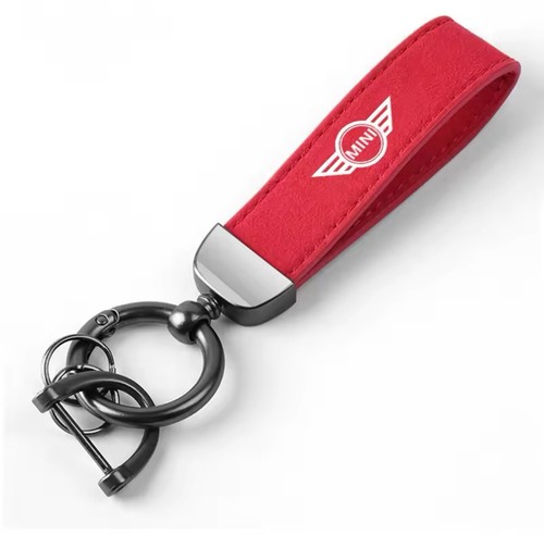 Mini Cooper Keyring Suede Leather Metal For Mini Cooper S JCW R50 R56 F56 F66 - Picture 6 of 13