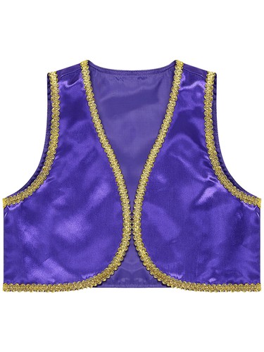 Kid Boys Fairytale Party Cosplay Waistcoat Outwear Show Costume Open Front Vest - Picture 6 of 35