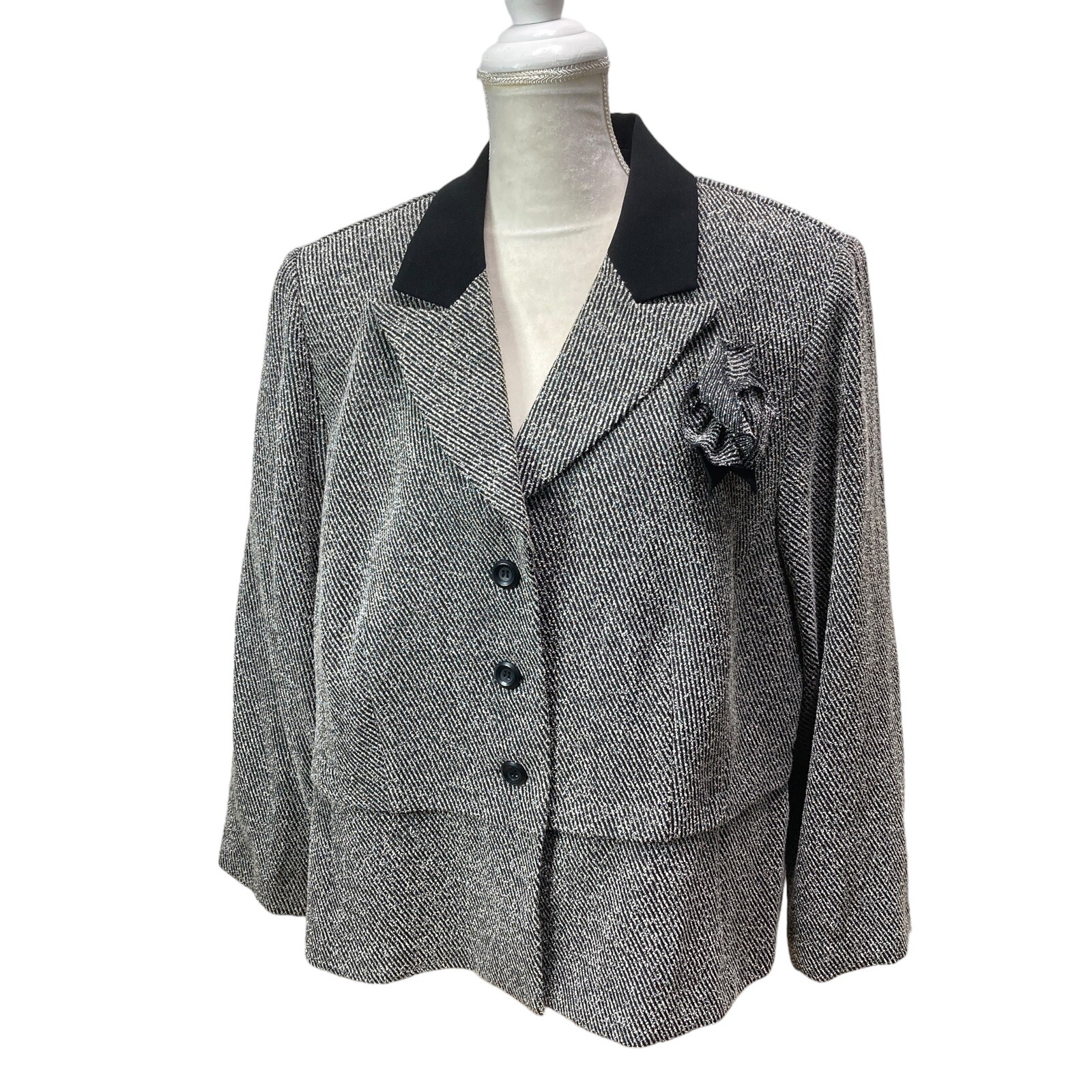 Vintage Studio I Women’s Suit Jacket Size 22 W Bl… - image 1