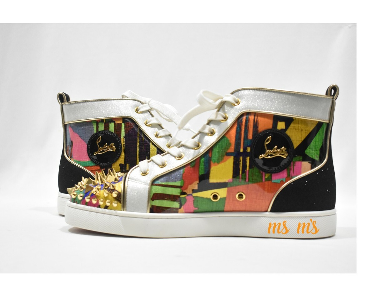 Christian Louboutin スタッズスリッポン　pikpik Christian Louboutin SUPER PIK BOAT Patent Spike Stud Flat