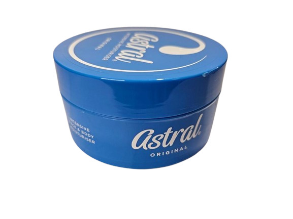 Crema hidratante intensiva facial y corporal ASTRAL, glicerina y vaselina 200 ml