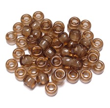 Smoke Topaz 100pc Czech Czechoslovakian Glass 9x6mm Crow Pony Bead