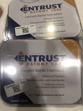 Entrust Ostomy Care Crescent Waterproof Skin Barrier  1” / Exp. 10/06/2019