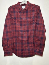 Men's Long Sleeve Slim Fit Plaid Poplin Button-Down Shirt Goodfellow & Co SMALL