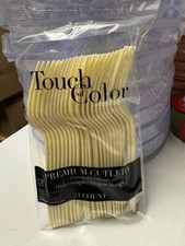 Ivory Premium Cutlery Plastic Forks 24ct. Party Supply New  