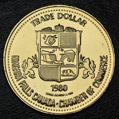 1980 NIAGARA FALLS CANADA TRADE DOLLAR-Spanish Aero Car/Whirlpool