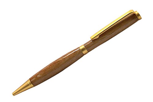 Slimline Pen Kit, Gold Finish, 10 or 20 Pack Woodturning Pen Kits for DIY - Afbeelding 1 van 2