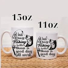 Cool Coffee Mug for Dad Who Loves Fishing Unique Father’s Day Gift Funny quote