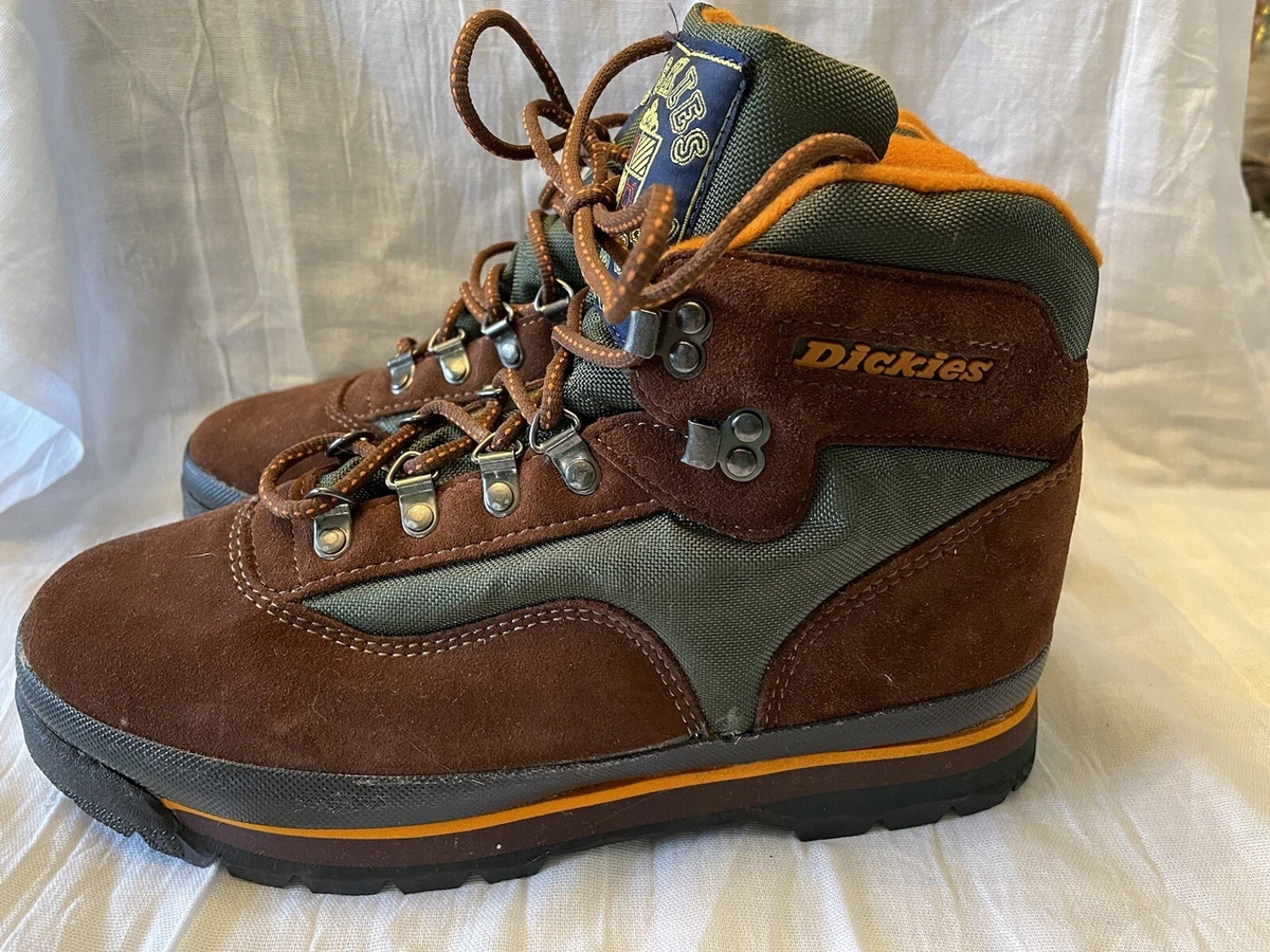 Vintage DICKIES Unisex Hiking Boots Brown/Orange/Green-HILO-Men's 8 /  Women's 10