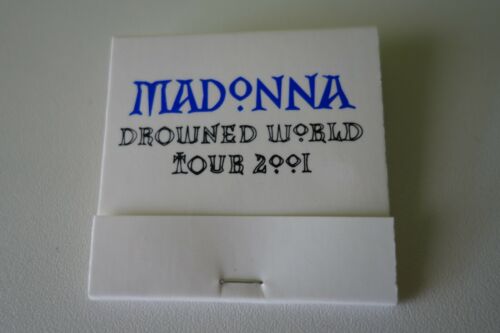 MADONNA: DROWNED WORLD TOUR 2001. CAJA DE CERILLAS PROMO CON FECHA GIRA INGLESA - Imagen 1 de 7