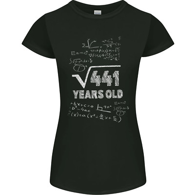 Lustiges Mathe-Damen-T-Shirt 21. Geburtstag 21-jähriger Streber zierlich geschnitten