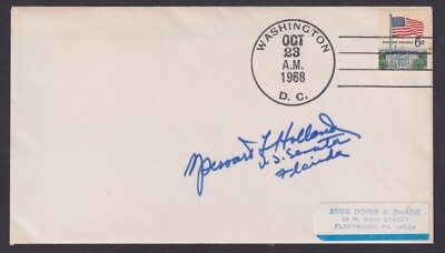 Spessard L. Holland (1892-1971) US Senator from Florida, autograph on 1968 cover