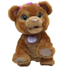 FurReal Friends Brown Bear Pink Interactive Sound Big Eyes Hasbro Plush 12" Toy