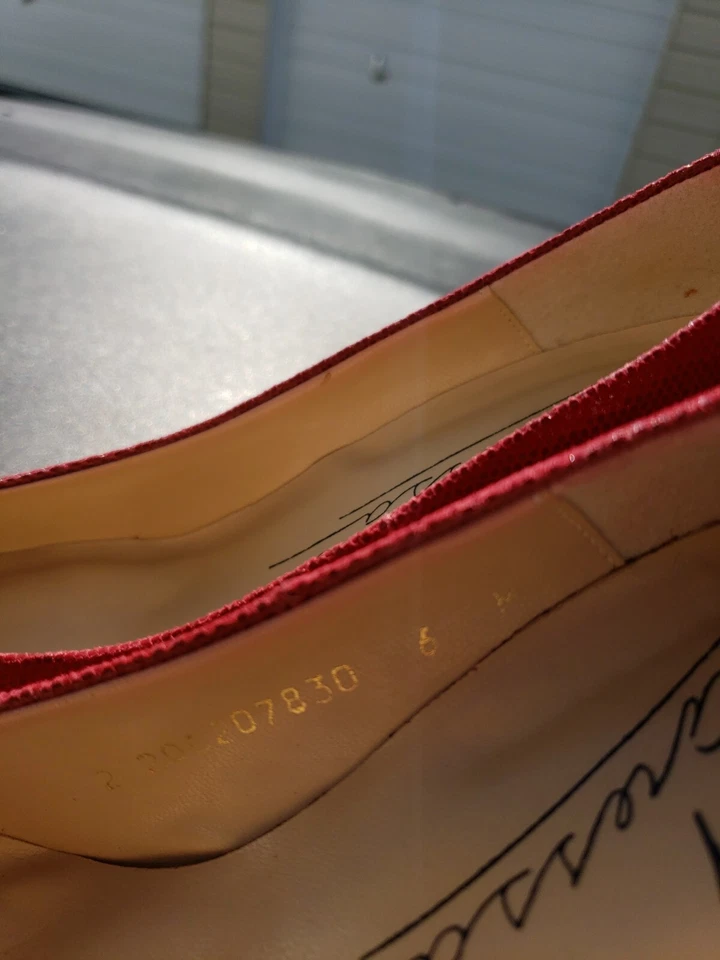 Tacones para mujer Caressa talla 6 M punta puntiaguda sin cordones rojo Tristán Foto 3 de 4