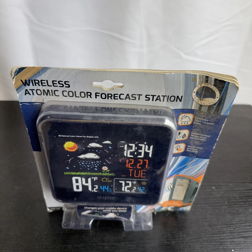 Lacrosse Technology 308-146 Wireless Atomic Color Weather Station w USB Charging - Image 2 of 4