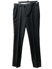 Dress Pants Trousers Junior 20 Black Flat Front Poly/Rayon Pockets 30x30