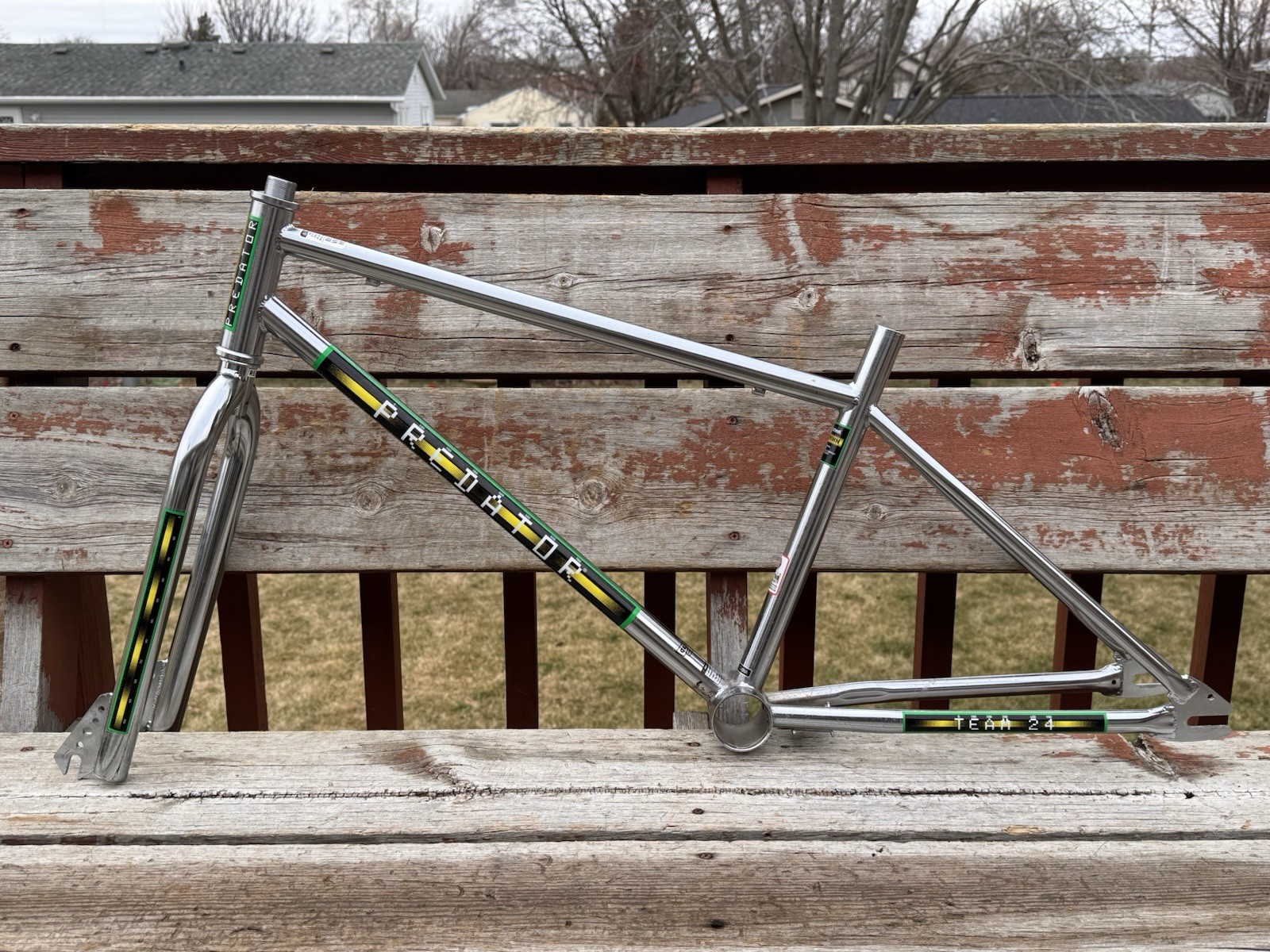 NEWSCHOOL SCHWINN PREDATOR TEAM 24 FRAMESET CHROME BMX BY PA