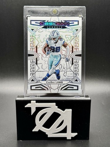 2023 Panini Obsidian CeeDee Lamb Electric Etch White Contra SSP Dallas Cowboys