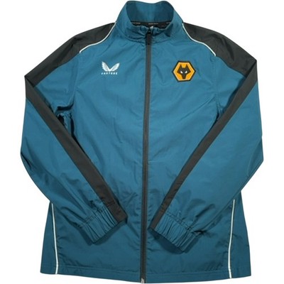 Castore Wolverhampton Wanderers Jacke Herren Medium Full Zip türkis schwarz Wölfe