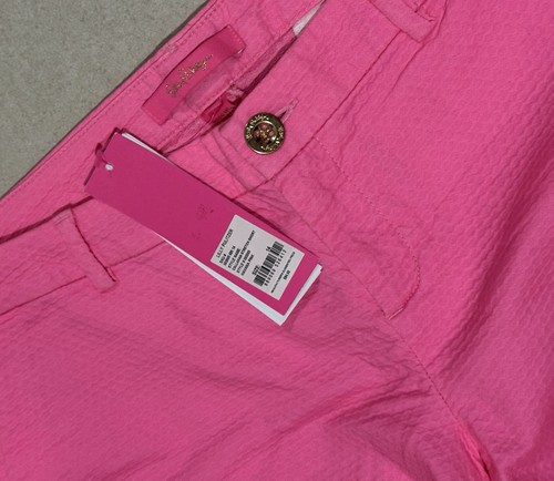 Lilly Pulitzer neu mit Etikett $ 64 Callahan Stretch 5" Shorts Havanna Pink Größe 14 SELTEN - Bild 2 von 2