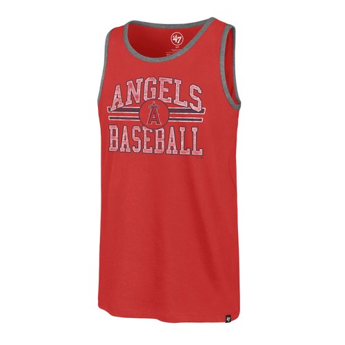 Men's '47 Red Los Angeles Angels Winger Franklin Tank Top - Picture 2 of 3